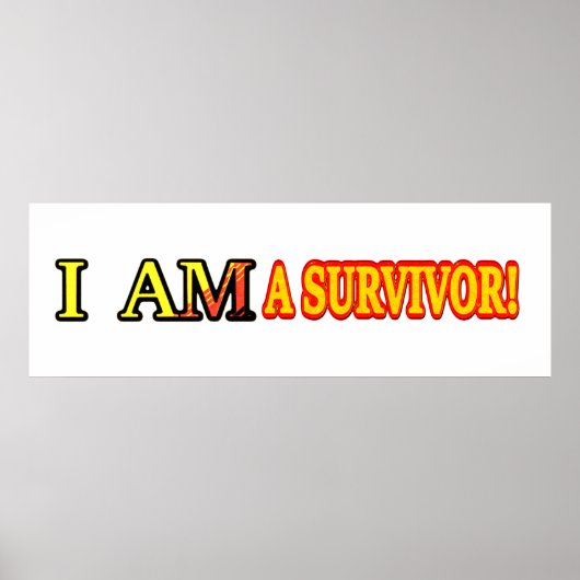 かわいいアートワークデザイン「SURVIVER」。買今 ポスター (正面)