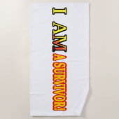 かわいいアートワークデザイン「SURVIVER」。買 ビーチタオル (正面)