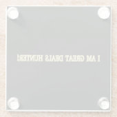 かわいいアートワーク素晴らしデザイン「お得なハンター買」今 ガラスコースター (裏面)