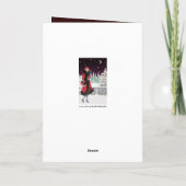 かわいいアートヴィンテージレディーメッセージを追加 シーズンカード (裏面)