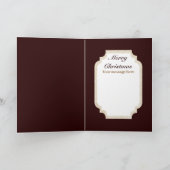 かわいいアートヴィンテージレディーメッセージを追加 シーズンカード (内部)