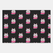 かわいいアート猫デザイナー ラッピングペーパーシート (正面3)