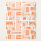 かわいいアート用品パタ図解入りの、写真付きのーン桃オレンジ プランナー手帳 (裏面)