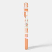 かわいいアート用品ピーチオレンジパターンモノグラム Case-Mate iPhoneケース (裏面 / 左)