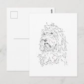 かわいいアート コッカプーの犬のイラスト ポストカード (正面/裏面)