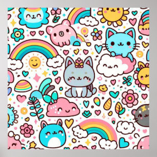 かわいいアート ポスター