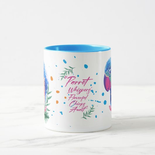 かわいいアートforオウム引用文マグカップ マグカップ (中央)