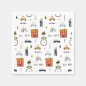 かわいいアーバンカー誕生日 スタンダードカクテルナプキン (正面)