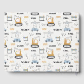 かわいいアーバン建築クレーンボーイズベビーシャワー ゲストブック (裏面)