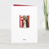 かわいいアールデコのレトロヴィンテージクリスマスホリデーカード カード (裏面)