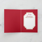 かわいいアールデコのレトロヴィンテージクリスマスホリデーカード カード (内部)