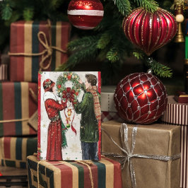 かわいいアールデコのレトロヴィンテージクリスマスホリデーカード カード