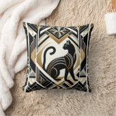 かわいいアールデコスタイル猫装飾用クッション クッション (ブランケット)