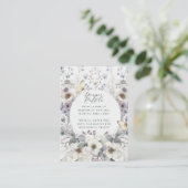 かわいいアールヌーボー パステル フラワー ベイビー おむつ ラッフル エンクロージャーカード (スタンド正面)