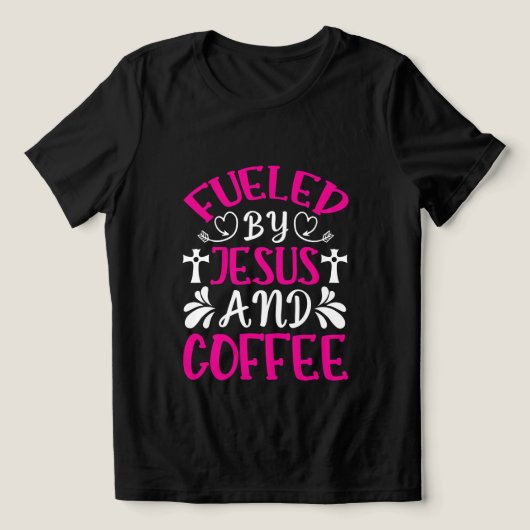 かわいいイエスのコーヒーの文字アート トライブレンドTシャツ (デザイン正面)