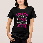 かわいいイエスのコーヒーの文字アート トライブレンドTシャツ (正面)