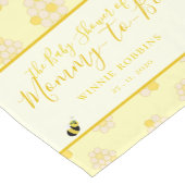 かわいいイエローのまわりにとハニカムベイビーシャワー ショートテーブルランナー (コーナー)