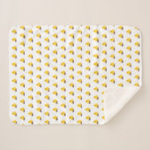 かわいいイエローアヒル シェルパブランケット (正面(横))