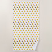 かわいいイエローアヒル ビーチタオル (正面)