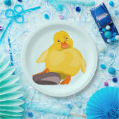 かわいいイエローアヒル ペーパープレート (パーティー)