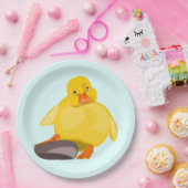 かわいいイエローアヒル ペーパープレート (パーティー)
