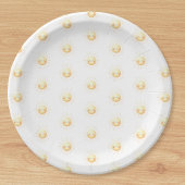 かわいいイエローウォーターカラーサンシャインボーお洒落ホ ペーパープレート