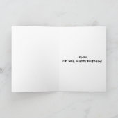 かわいいイエローオレンジグリーンフクロウ誕生日カード カード (内部)