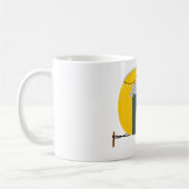 かわいいイエローキャラバン コーヒーマグカップ (左)