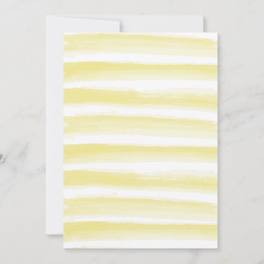 かわいいイエローサンシャインガールバーチャル誕生日 招待状 (裏面)