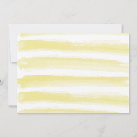 かわいいイエローサンシャインガール1stフォトバースデーパーティー 招待状 (裏面)