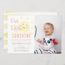 かわいいイエローサンシャインガール1stフォトバースデーパーティー