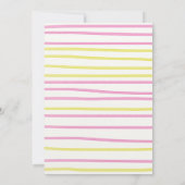 かわいいイエローサンシャイン1st誕生日パーティー 招待状 (裏面)