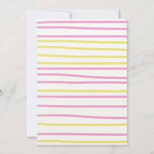 かわいいイエローサンシャイン1st誕生日パーティー 招待状 (裏面)