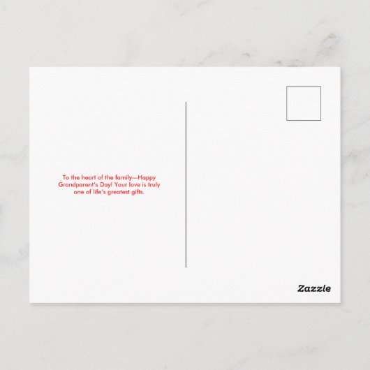 かわいいイエロースーパーヒーロー祖父母の日 ポストカード (裏面)