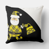 かわいいイエロータータンチェックサンタと財布 クッション (裏面)