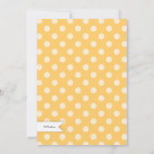 かわいいイエローダッキー(アヒルちゃん)水玉模様ベビーシャワーティーパーティー 招待状 (裏面)