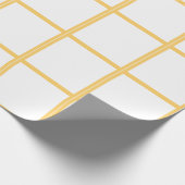 かわいいイエローチェック ラッピングペーパー (角)