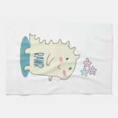 かわいいイエローディノとハッピースター キッチンタオル (横)