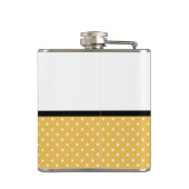 かわいいイエロードットブルーバラシェブロンボウ名 フラスク (裏面)