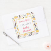 かわいいイエローハウスパピーバードベビーシャワー スクエアシール (封筒)