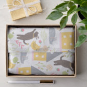 かわいいイエローハウスパピーバードベビーシャワー 薄葉紙 (ギフト)