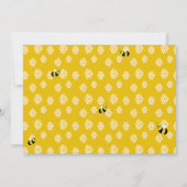 かわいいイエローハニカムビーカップルの赤ちゃんシャワー 招待状 (裏面)