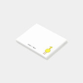 かわいいイエローバードペット動物の漫画名前をカスタムする ポストイット (アングル)