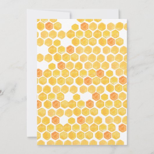 かわいいイエロービーデイジージェンダーリビール招待状 招待状 (裏面)