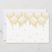 かわいいイエロービーハニーファースト蜂の日サンキューカード 招待状 (裏面)