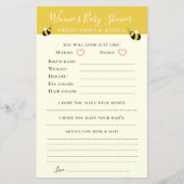 かわいいイエロービーベイビーシャワーアドバイスと予測 (正面)