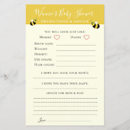 かわいいイエロービーベイビーシャワーアドバイスと予測