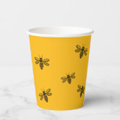 かわいいイエロービーモダンデー夏の誕生日パーティー 紙コップ (裏面)