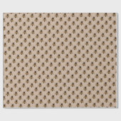 かわいいイエロービー柄のラッピング紙 ラッピングペーパー (フラット)