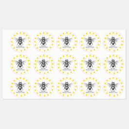 かわいいイエロービー ラベル